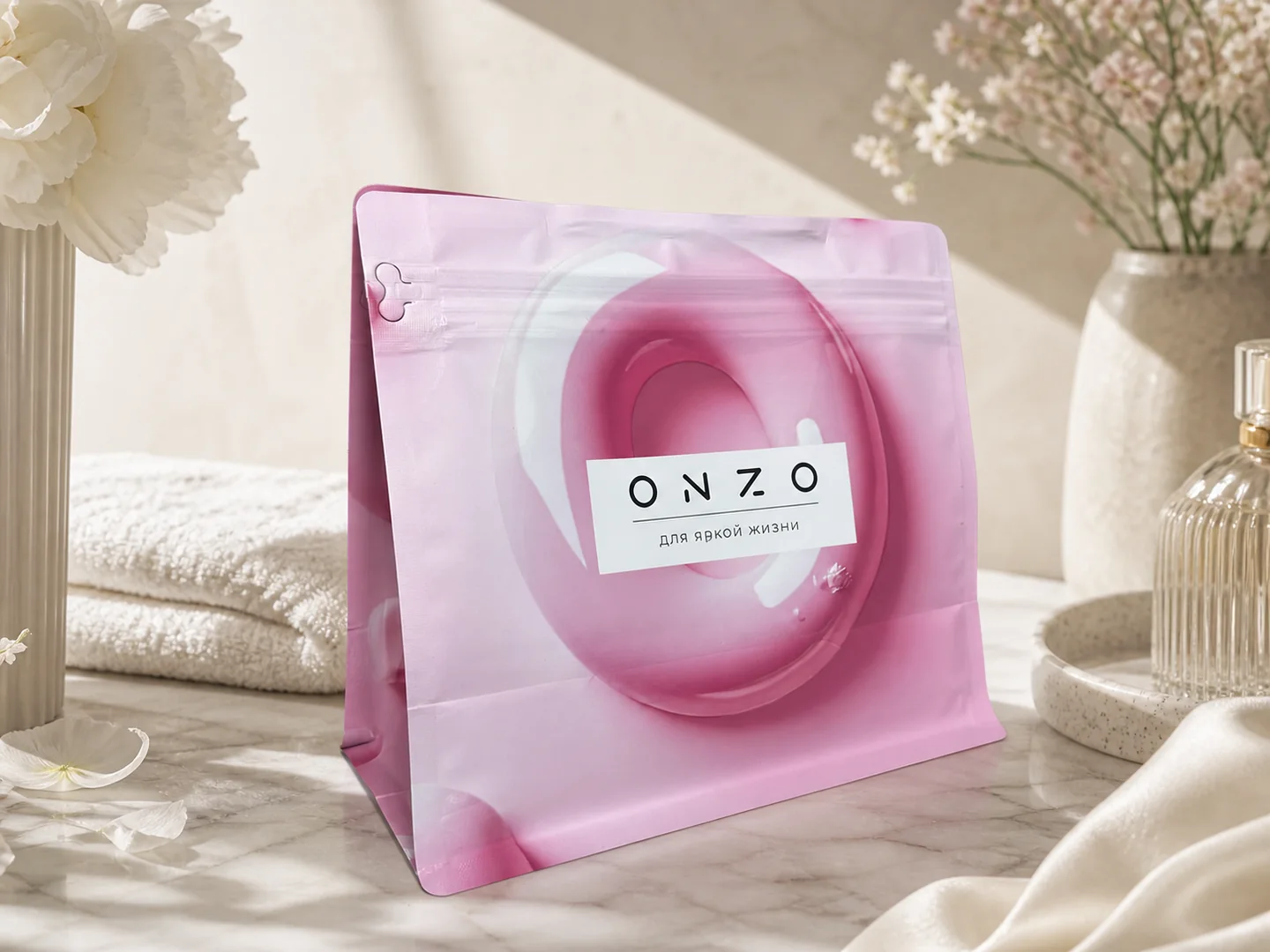 Custom specialty care pouch made by Zhongfeng Packaging