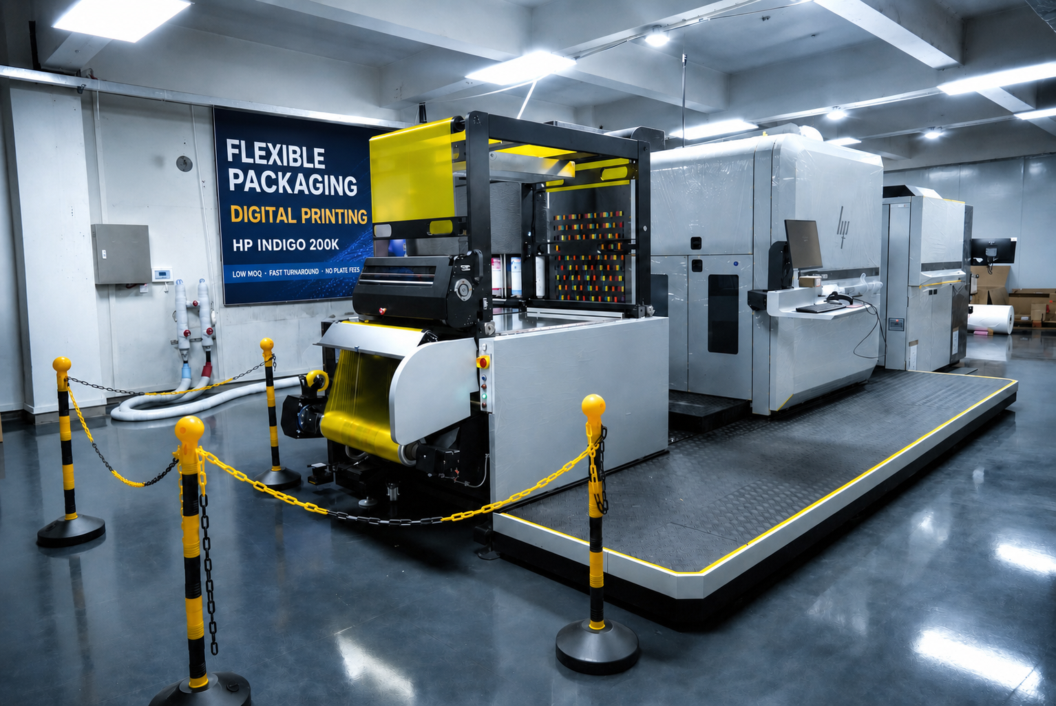 HP Indigo 200K digital printing press in Zhongfeng Packaging factory